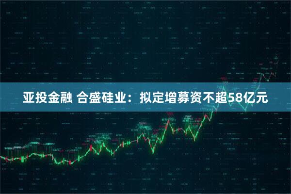 亚投金融 合盛硅业：拟定增募资不超58亿元