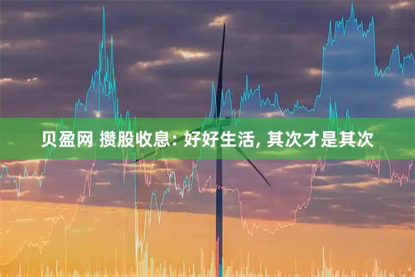贝盈网 攒股收息: 好好生活, 其次才是其次