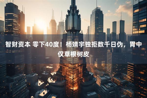 智财资本 零下40度！杨靖宇独拒数千日伪，胃中仅草根树皮